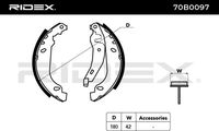 RIDEX 70B0097 - Juego de zapatas de frenos