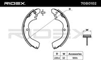 RIDEX 70B0102 - Juego de zapatas de frenos