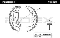 RIDEX 70B0215 - Juego de zapatas de frenos