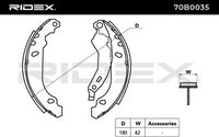 RIDEX 70B0035 - Juego de zapatas de frenos