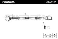 RIDEX 412W0127 - Sensor, revoluciones de la rueda