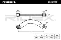RIDEX 273C0781 - Barra oscilante, suspensión de ruedas