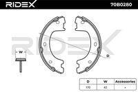 RIDEX 70B0280 - Juego de zapatas de frenos