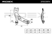 RIDEX 273C0974 - Barra oscilante, suspensión de ruedas