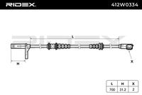 RIDEX 412W0334 - Sensor, revoluciones de la rueda