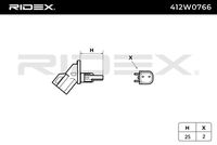 RIDEX 412W0766 - Sensor, revoluciones de la rueda