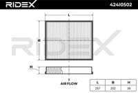 RIDEX 424I0502 - Filtro, aire habitáculo