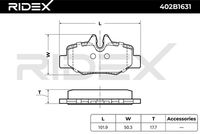 RIDEX 402B1631 - Juego de pastillas de freno