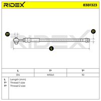 RIDEX 83B1323 - Manguera de frenos