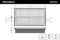 RIDEX 8A0012 - Filtro de aire
