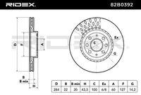 RIDEX 82B0392 - Disco de freno