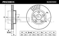 RIDEX 82B0590 - Disco de freno