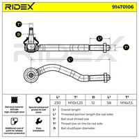 RIDEX 914T0106 - Rótula barra de acoplamiento