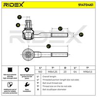 RIDEX 914T0461 - Rótula barra de acoplamiento