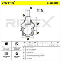 RIDEX 2462S0335 - Rótula de suspensión/carga