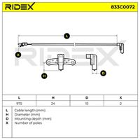 RIDEX 833C0072 - Generador de impulsos, cigüeñal