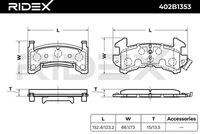 RIDEX 402B1353 - Juego de pastillas de freno