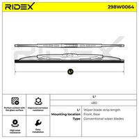 RIDEX 298W0064 - Limpiaparabrisas