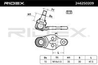 RIDEX 2462S0209 - Rótula de suspensión/carga