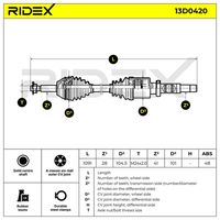 RIDEX 13D0420 - Árbol de transmisión