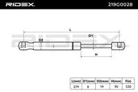 RIDEX 219G0028 - Muelle neumático, maletero/compartimento de carga
