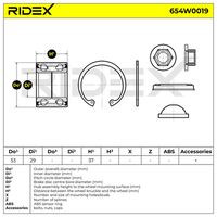 RIDEX 654W0019 - Juego de cojinete de rueda