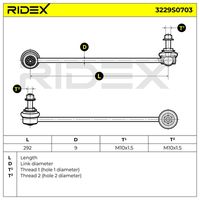 RIDEX 3229S0703 - Travesaños/barras, estabilizador