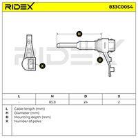 RIDEX 833C0054 - Generador de impulsos, cigüeñal