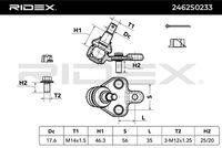 RIDEX 2462S0233 - Rótula de suspensión/carga