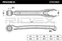 RIDEX 273C0801 - Barra oscilante, suspensión de ruedas