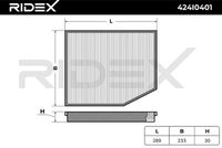 RIDEX 424I0401 - Filtro, aire habitáculo