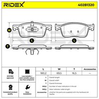 RIDEX 402B1320 - Juego de pastillas de freno