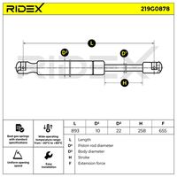RIDEX 219G0878 - Muelle neumático, maletero/compartimento de carga