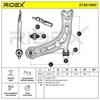 RIDEX 273C1402 - Barra oscilante, suspensión de ruedas