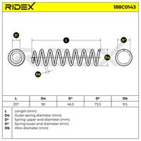 RIDEX 188C0143 - Muelle de suspensión