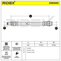 RIDEX 83B0669 - Tubo flexible de frenos