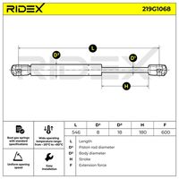 RIDEX 219G1068 - Muelle neumático, maletero/compartimento de carga