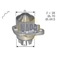MOTAQUIP VWP810 - Bomba de agua, refrigeración del motor
