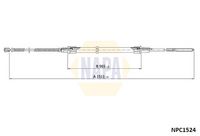 NAPA NPC1524 - Cable de accionamiento, freno de estacionamiento - NAPA