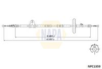 NAPA NPC1359 - Cable de accionamiento, freno de estacionamiento - NAPA