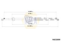 NAPA NGC3009 - Cable de accionamiento, caja de cambios manual - NAPA
