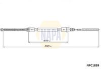 NAPA NPC1839 - Cable de accionamiento, freno de estacionamiento - NAPA