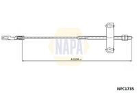 NAPA NPC1735 - Cable de accionamiento, freno de estacionamiento - NAPA
