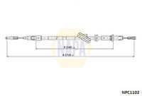 NAPA NPC1102 - Cable de accionamiento, freno de estacionamiento - NAPA