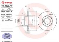 BREMBO 08130910 - Disco de freno - PRIME LINE