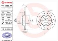 BREMBO 0850851X - Disco de freno - XTRA LINE - Xtra