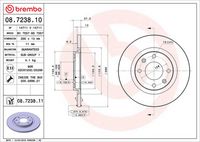 BREMBO 08723810 - Disco de freno - PRIME LINE