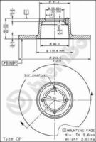 BREMBO 08198020 - Disco de freno - PRIME LINE