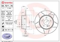 BREMBO 08.7211.76 - Disco de freno