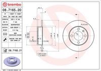 BREMBO 08.7165.20 - Disco de freno